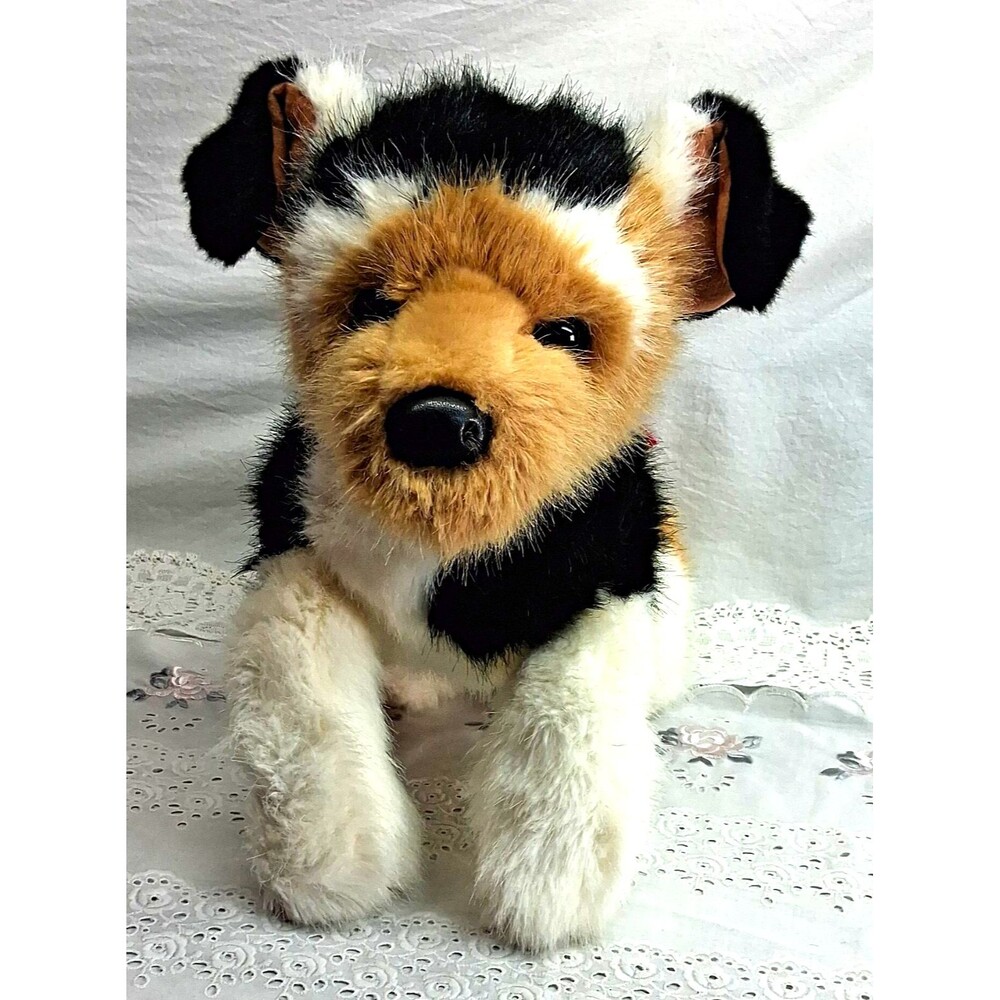 Douglas Retired Moses Terrier Dog Plush Stuffed Animal Black White 14" Rare 2447